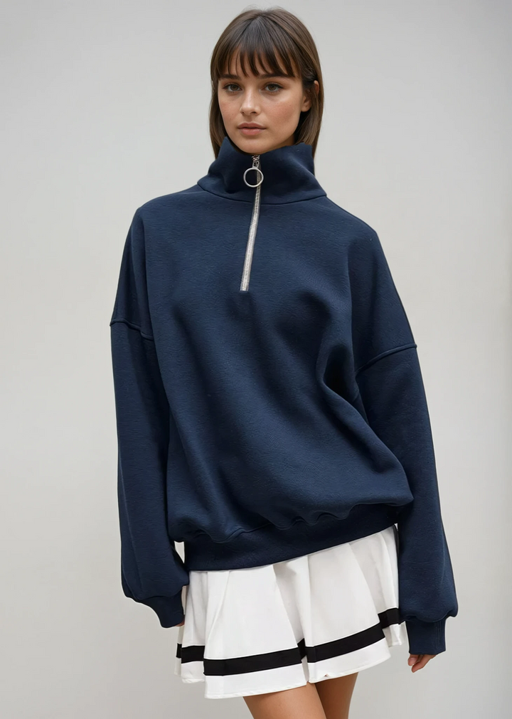 Damenpullover mit Ringreißverschluss