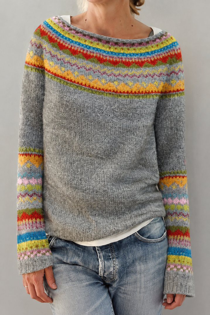 Damen-Strickpullover im Retro-Stil