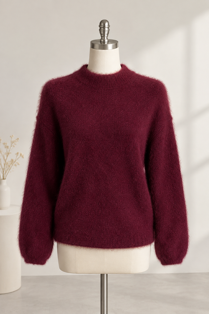 Eleganter Damenpullover aus Alpakawolle