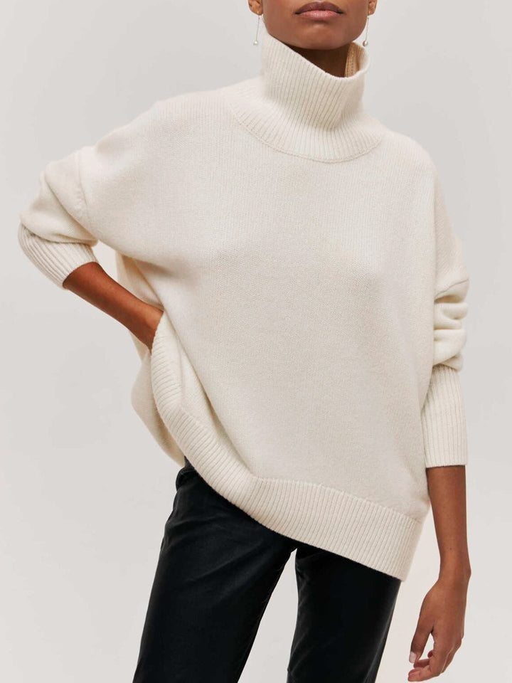 Damen-Rollkragenpullover in weiter Form