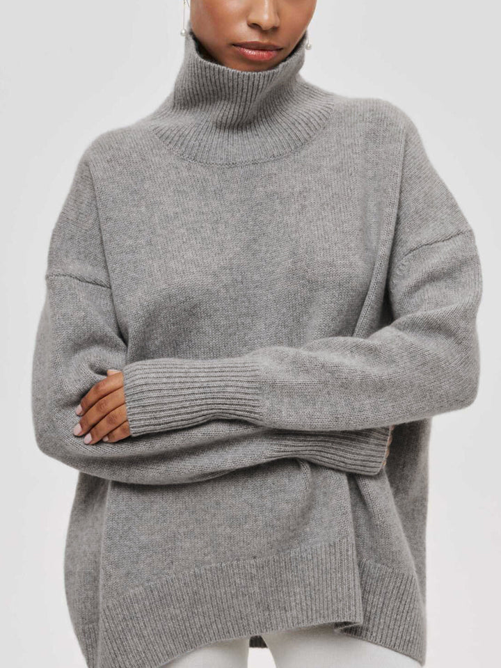 Damen-Rollkragenpullover in weiter Form