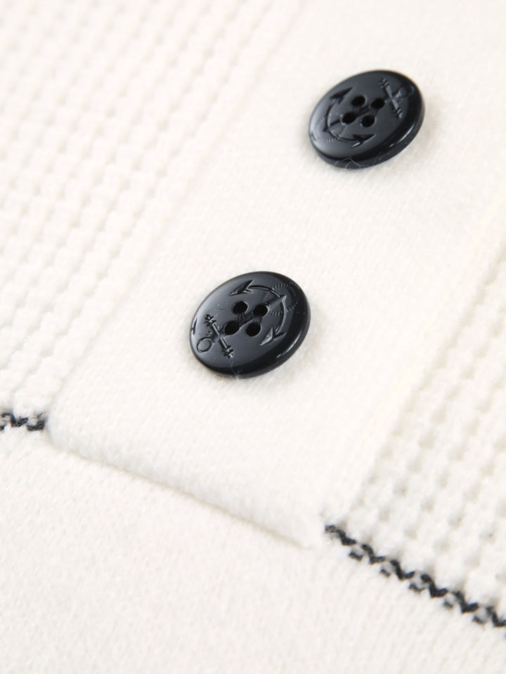 Damen-Strickpullover mit Knopfkragen