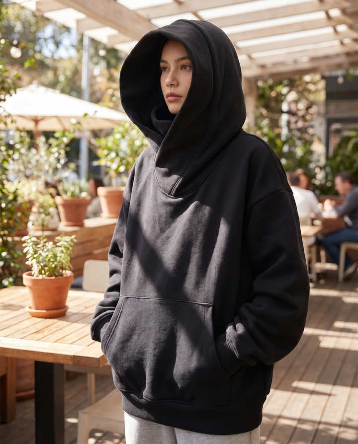 Weiter Damen-Kapuzenpullover