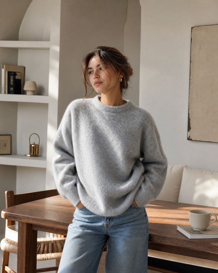 Eleganter Damenpullover aus Alpakawolle