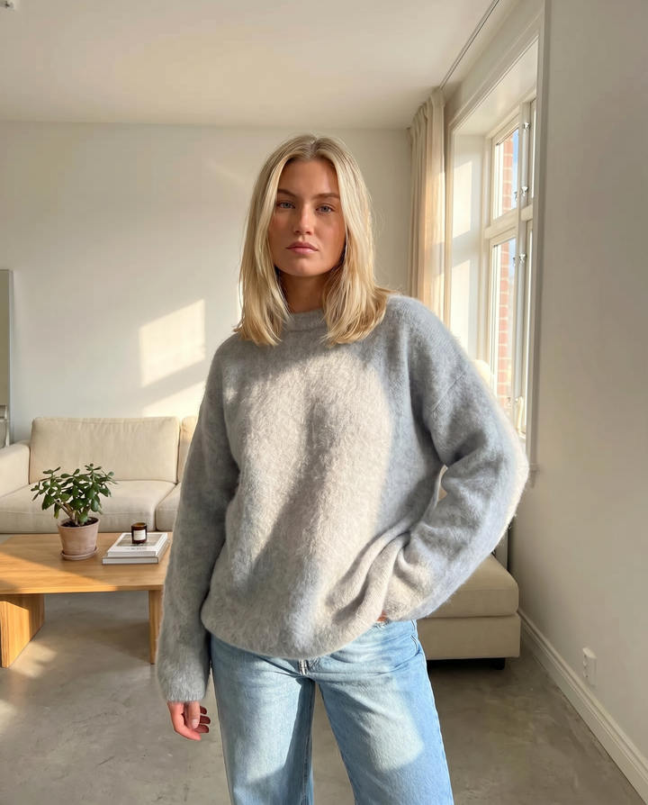 Eleganter Damenpullover aus Alpakawolle