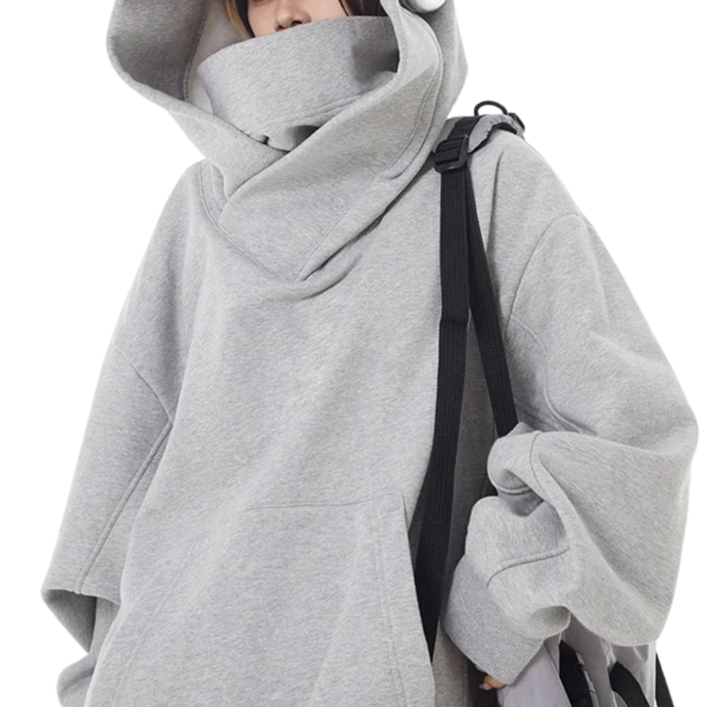 Weiter Damen-Kapuzenpullover
