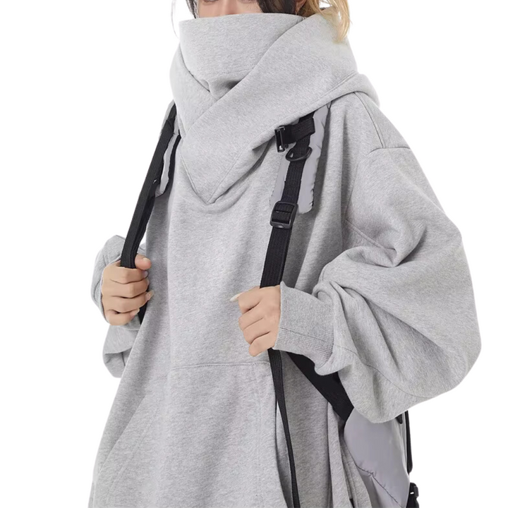 Weiter Damen-Kapuzenpullover
