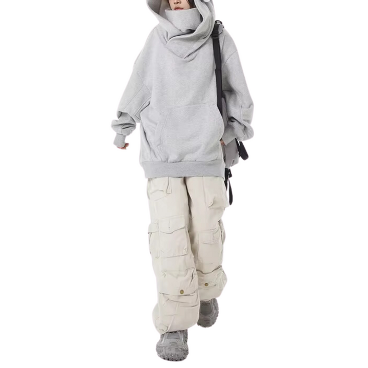 Weiter Damen-Kapuzenpullover