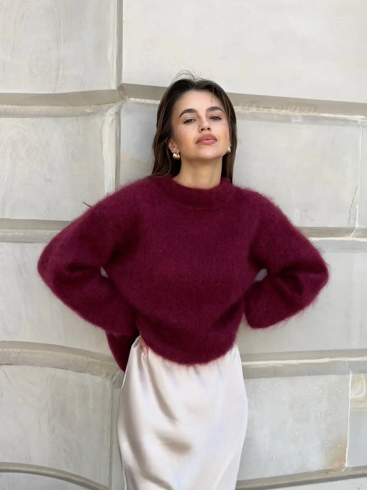 Eleganter Damenpullover aus Alpakawolle