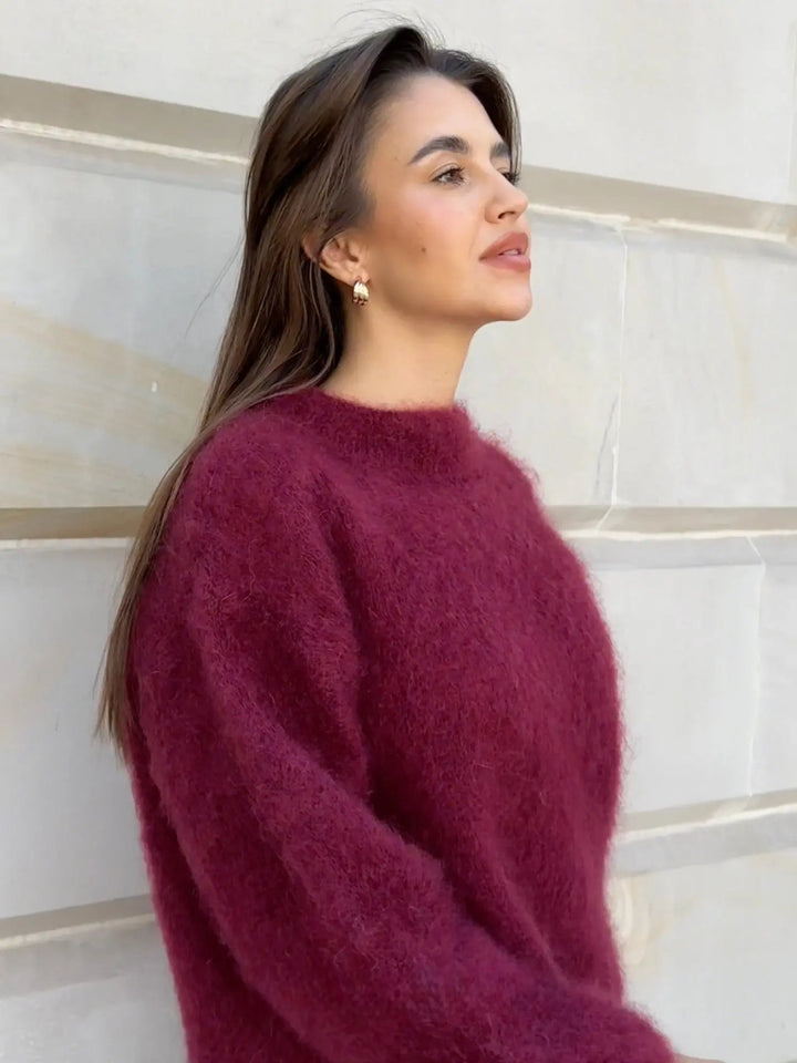 Eleganter Damenpullover aus Alpakawolle