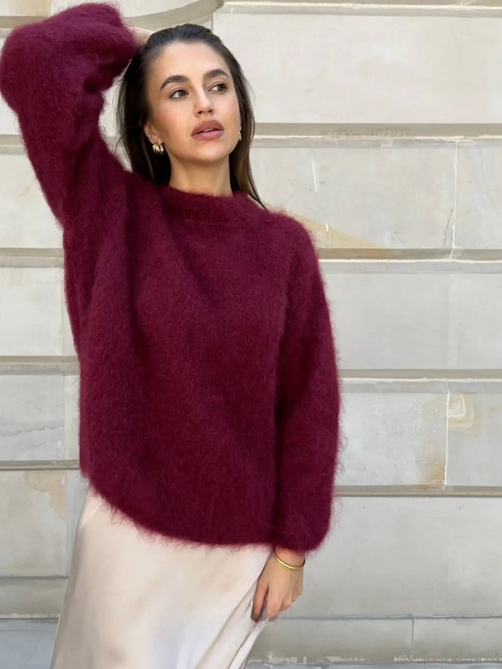 Eleganter Damenpullover aus Alpakawolle