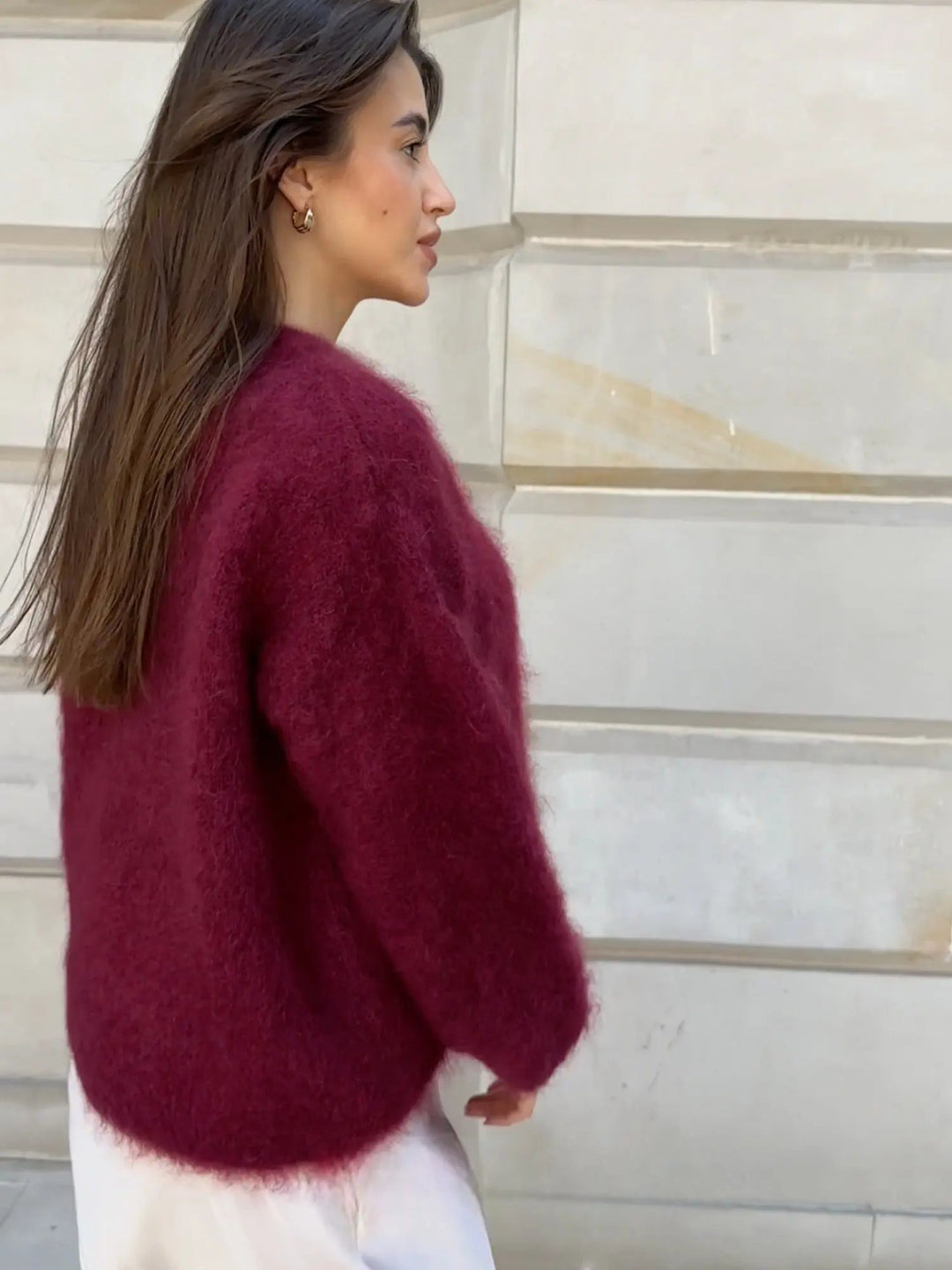 Eleganter Damenpullover aus Alpakawolle