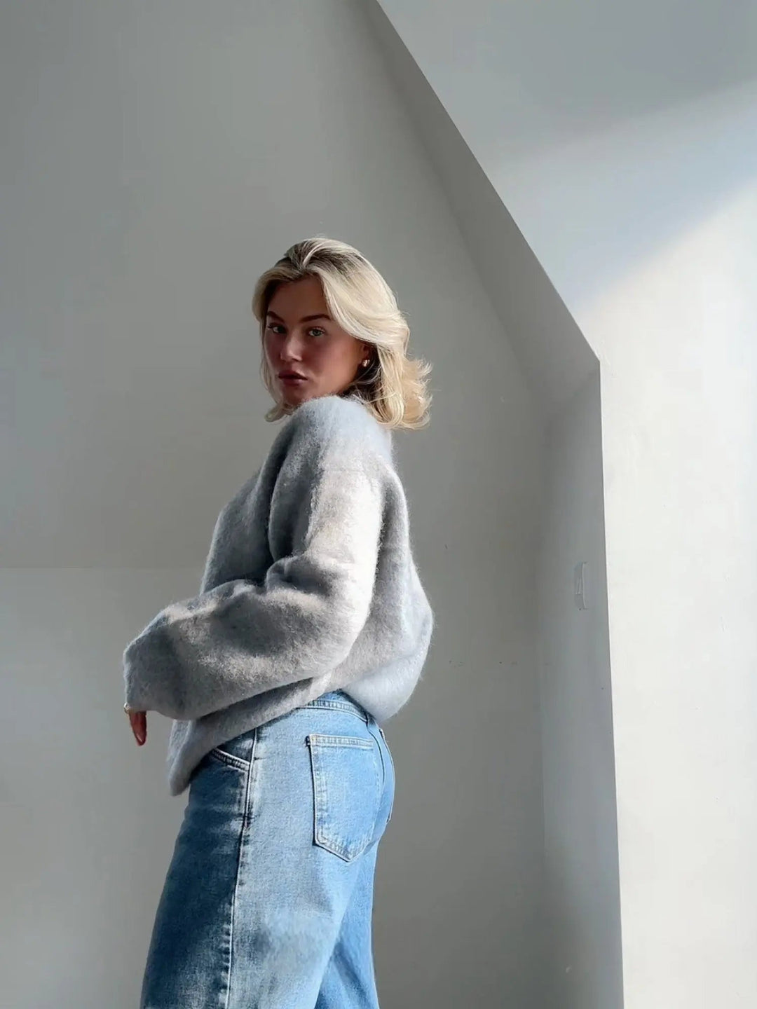 Eleganter Damenpullover aus Alpakawolle