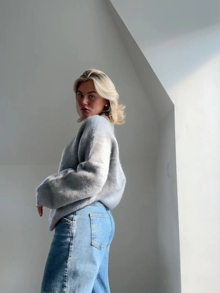 Eleganter Damenpullover aus Alpakawolle
