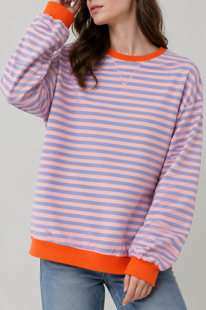 Damenpullover mit maritimen Streifen