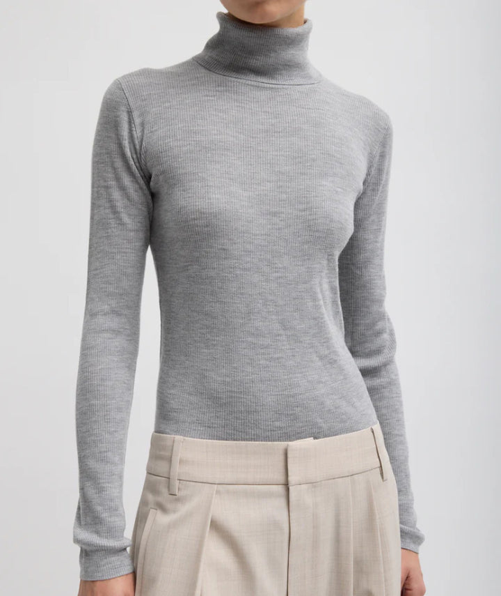 Damen-Strickpullover mit Kontrastbündchen