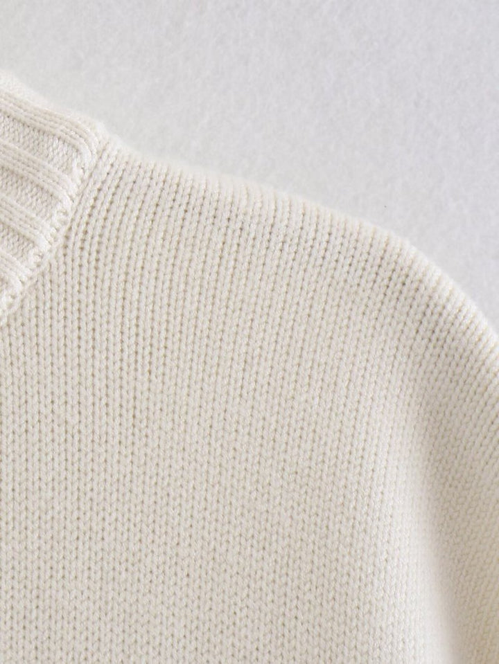 Damenpullover mit Kontraststreifen